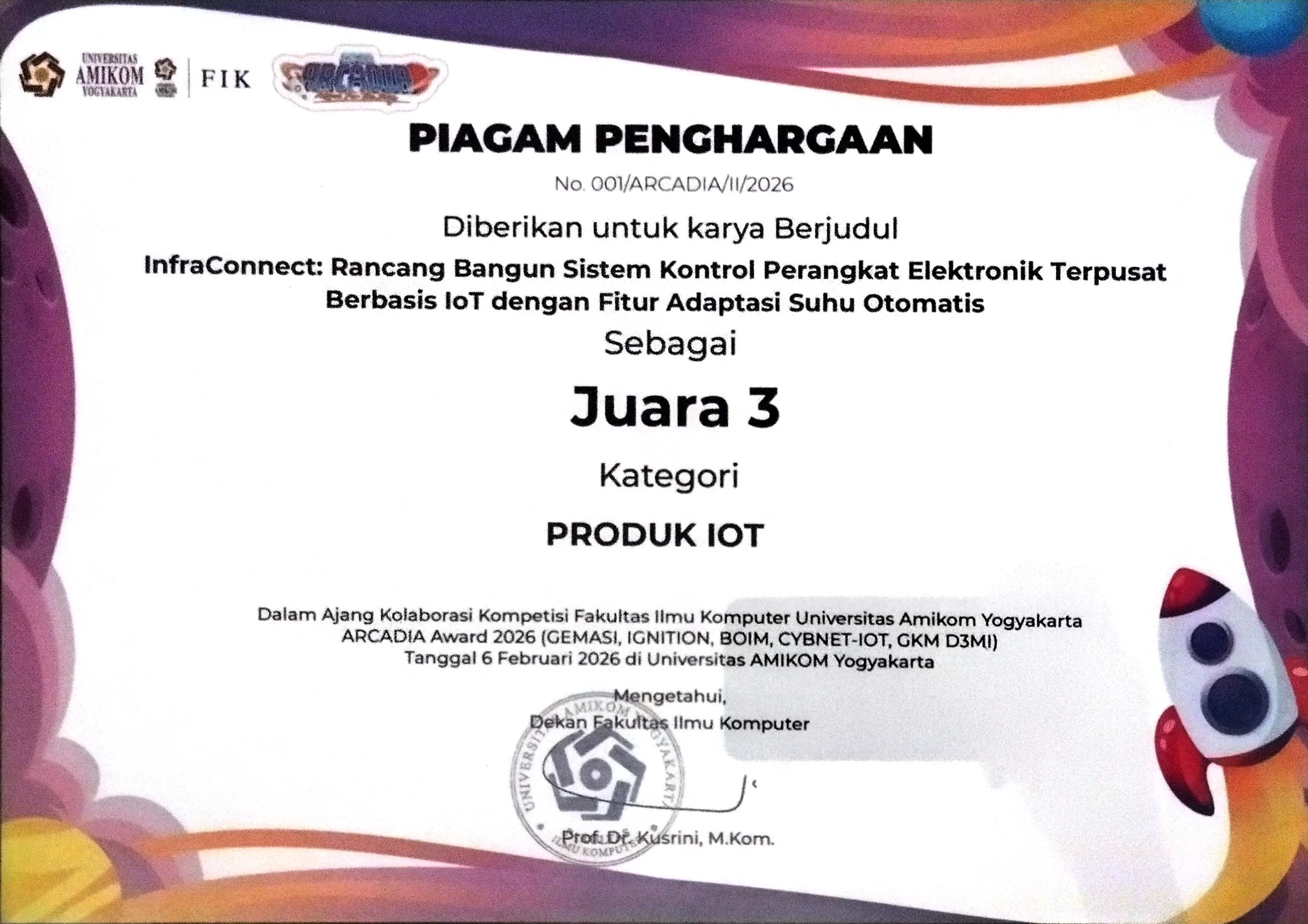 Juara 3 ACARDIA Award
